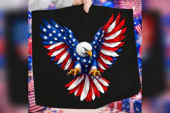 Patriotic Eagle PNG, American Flag Bald Eagle Design, 4th of Product Image 4