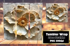 Floral Radiance: Sublimation Tumbler Design Product Image 1