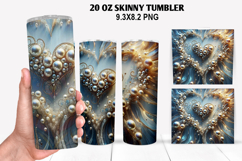 Flower Skinny Tumbler 20oz Wrap Design, Winter Tumbler Wrap Product Image 1
