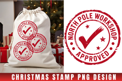 Christmas Stamp Clipart, Christmas Retro sublimation PNG Product Image 1