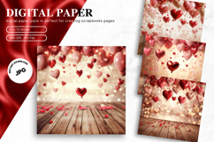 Heart Valentines Background Love Wallpaper Bokeh Backdrop_15 Product Image 1