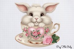 Valentines Day Bunny Cups Clipart PNG Product Image 1