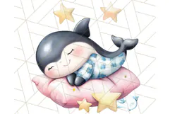 Sleeping Baby Animals PNG, Cozy Pajama Bedtime Clipart Png Product Image 3