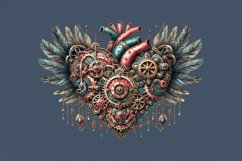 Steampunk Hearts. Valentines. PNG sublimation Product Image 3