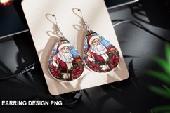 Stained Glass Christmas Santa Earring Design Product Image 1