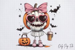 Funny Halloween Skeleton Clipart PNG Product Image 1