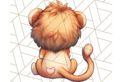 Cute Back View Sitting Animal Clipart PNG From Behind Product Image 3