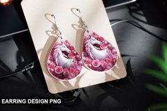 3D Unicorn Earrings Teardrop Sublimation - Unicorn Earrings Product Image 1
