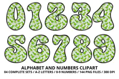 Vintage Toys Alphabet and Numbers PNG 300 DPI Product Image 5