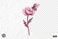 Summer Wildflowers &amp; Lady Bugs Clipart Product Image 1