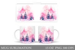 Christmas Tree Mug Design. Christmas Tree Mug Sublimation Product Image 1