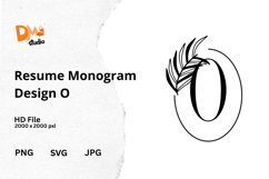 Resume Monogram Design Product Image 1