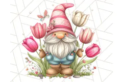 Summer Garden Gnomes Clipart PNG, Summer Country Gnomes Png Product Image 3