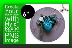 Vibrant Circle PNG for Sublimation , 3D Heart Product Image 1