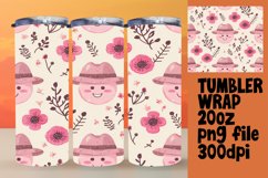 Watercolor Flower Pattern Earring Sublimation 20oz Product Image 1