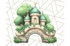 Princess Castle Clipart PNG, Enchanted Garden Artwork Product Image 3