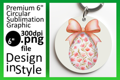 Sophisticated Round Design Keychain Art , Easter Egg Product Image 1