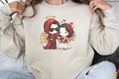 Couple Cupid For Valentine Clipart PNG Product Image 1