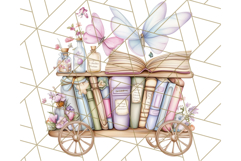 Bookish Fairy PNG Clipart, Whimsical Reading Elements Png Product Image 3