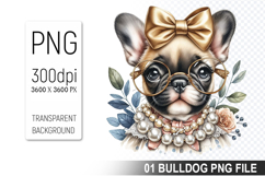Cute French Bulldog Clipart PNG, Dog illustration Design Product Image 1