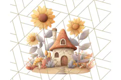 Autumn Treehouse & Woodland Cabin PNG Clipart Product Image 3