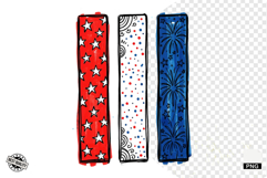 4th of July Brushstrokes Clipart Product Image 1