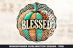 Blessed pumpkin Wind Spinner Sublimation Design Product Image 1