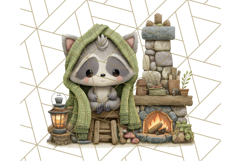 Cozy Cabin Critters Clipart PNG, Fall Animal Png Product Image 3