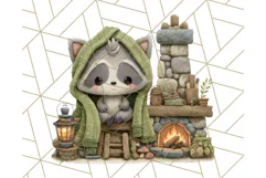 Cozy Cabin Critters Clipart PNG, Fall Animal Png Product Image 3