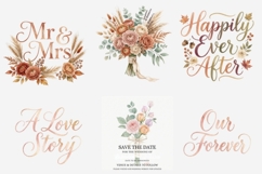 Black Autumn Wedding Clipart PNG Bundle | African American Product Image 3