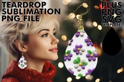 Sublimated Charm of Teardrop Earrings Product Image 1