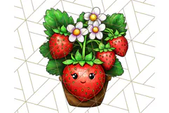Strawberry Fruit PNG Clipart, Adorable Kawaii Characters Png Product Image 3