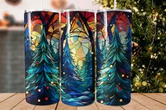 Christmas Stained Glass Trees Tumbler Design Product Image 1
