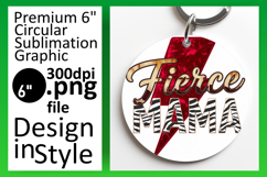 Cute Round Design for Keychains , Mother&#039;s Day Product Image 1