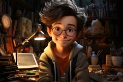 3D Character Boy Content Writer with relevant environment Product Image 1