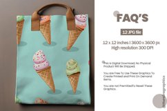 Ice Cream Seamless Pattern Digital Papers Product Image 2