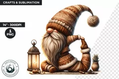 Gnome clipart, Cozy Gnomes Doing Yoga, Yoga clipart PNG Product Image 1