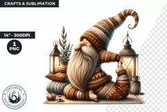 Gnome clipart, Cozy Gnomes Doing Yoga, Yoga clipart PNG Product Image 1