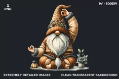 Gnome clipart, Cozy Gnomes Doing Yoga, Yoga clipart PNG Product Image 2