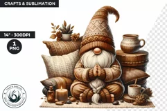 Gnome clipart, Cozy Gnomes Doing Yoga, Yoga clipart PNG Product Image 1