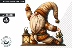 Gnome clipart, Cozy Gnomes Doing Yoga, Yoga clipart PNG Product Image 1