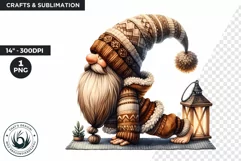 Gnome clipart, Cozy Gnomes Doing Yoga, Yoga clipart PNG Product Image 1