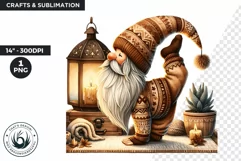 Gnome clipart, Cozy Gnomes Doing Yoga, Yoga clipart PNG Product Image 1