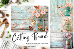 Mason Jars Flower Cutting Board Kitchen Chopping Board_15 Product Image 1