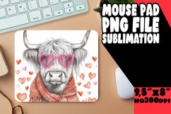Watercolor Cow Heart Desk Mat Product Image 1
