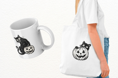 Halloween Black Cat Clipart Product Image 3