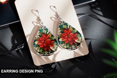 Stained Glass Christmas flowers Earring Design Product Image 1