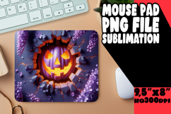 Joyful Desk Pad Design PNG, 3D Pumpkin Product Image 1