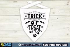 Trick or treat SVG, Halloween Dog Bandana SVG Product Image 2