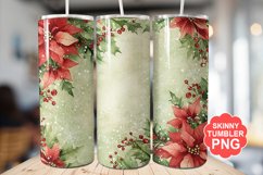 Christmas Flowers Tumbler | Christmas Tumbler Wrap Product Image 1